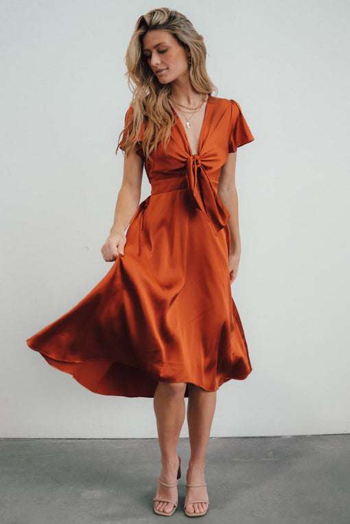 Poppy Satin Midi Dress